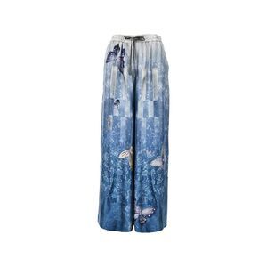 Pierre Louis Mascia Women's Printed Silk Trousers